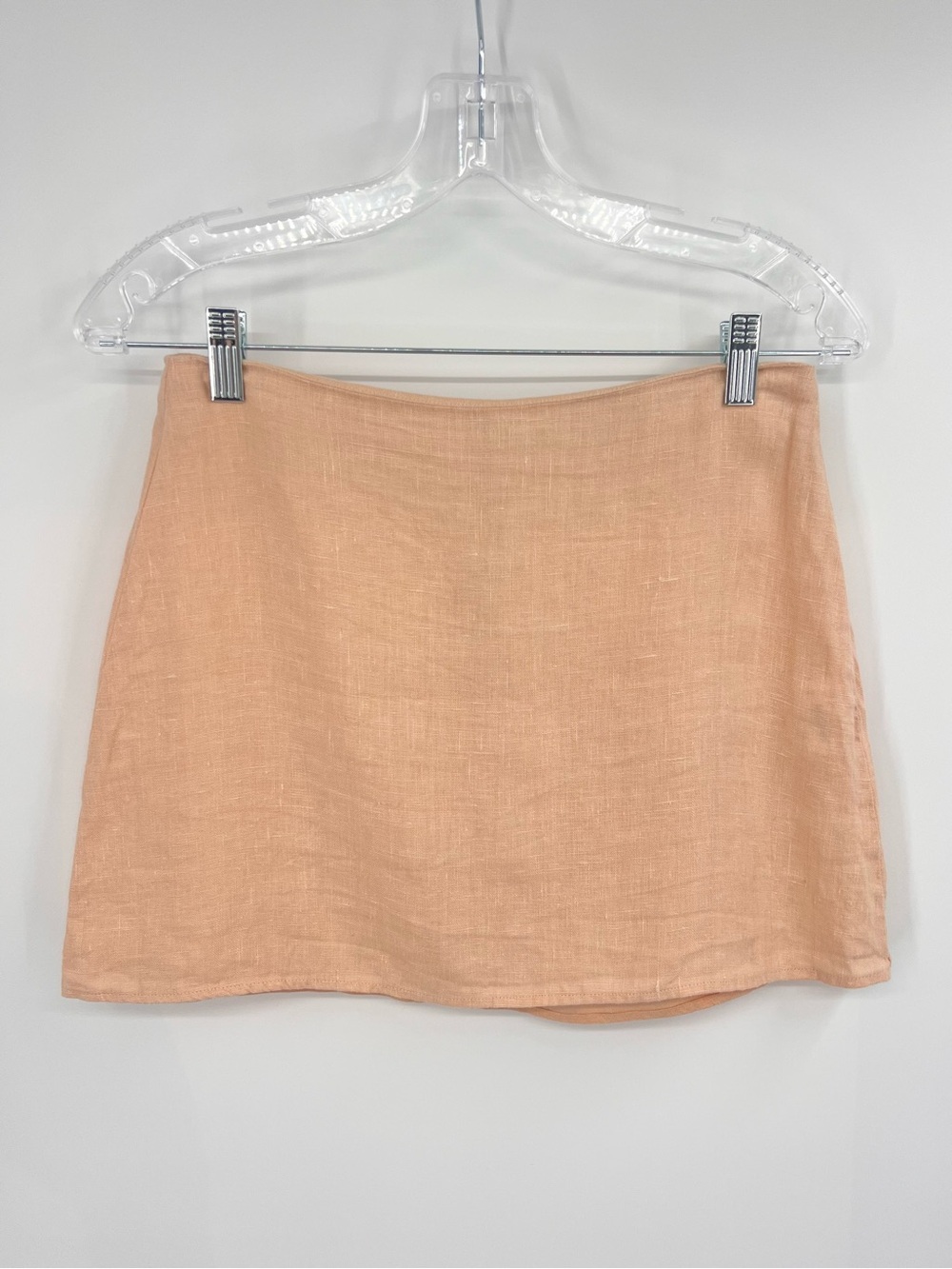 Reformation mini skirt blush pink 0